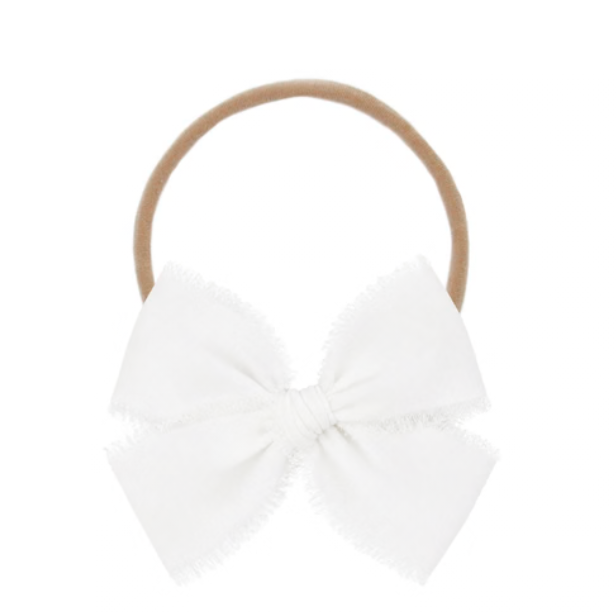 Chiffon Bow - White