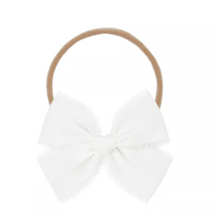 Chiffon Bow - White