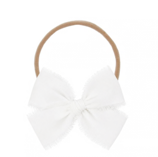 Chiffon Bow - White