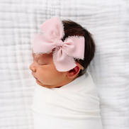 Chiffon Bow - Blush
