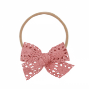 Lace Bow - Berry Crochet
