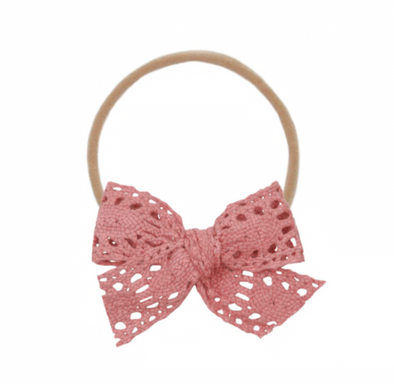 Lace Bow - Berry Crochet