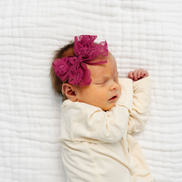 Lace Bow - Mulberry Heaband