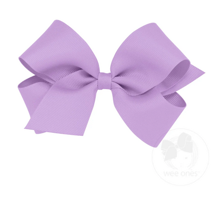 Medium Solid Grosgrain Bow - Lavender Orchid
