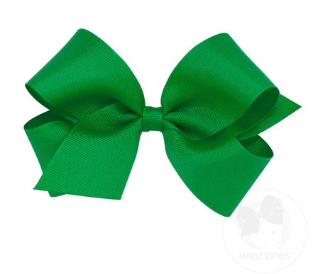 Medium Solid Grosgrain Bow - Green