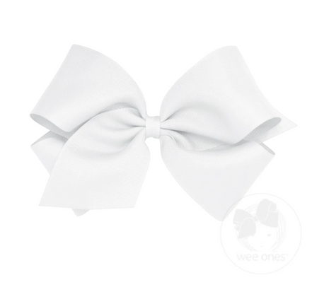 King Grosgrain Bow - White