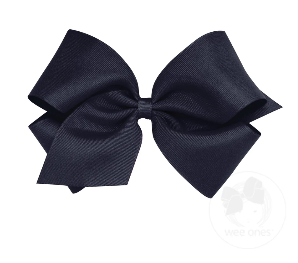 King Grosgrain Bow - Navy