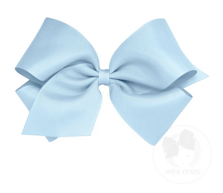 King Grosgrain Bow - Millennium Blue