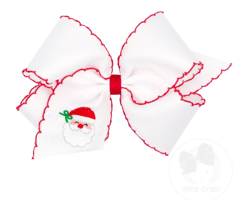 King Moonstitch with Christmas Embroidered Tail - White Santa