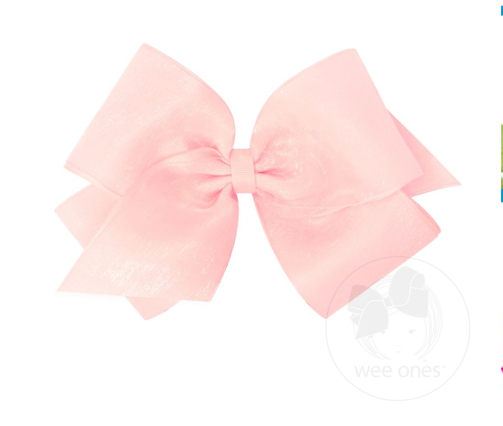 King Org/Gro Overlay Bow - Light Pink