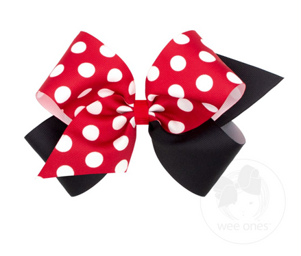 King Max Dot Print Bow - Red