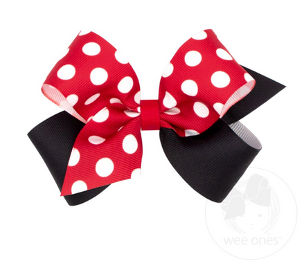 Medium Max Dot Print Bow - Red