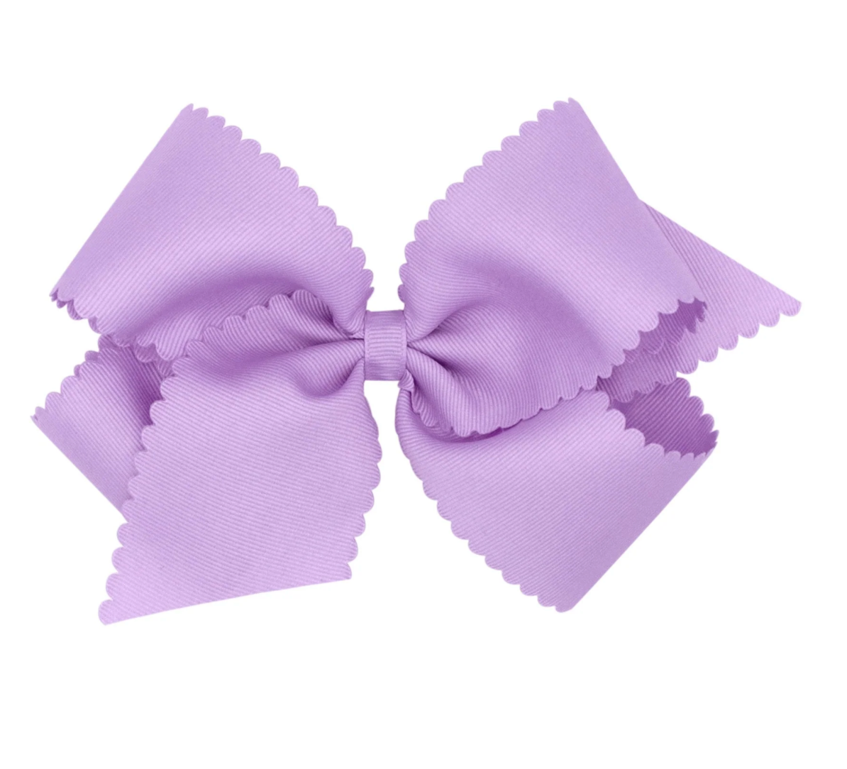 King Grosgrain Bow with Scallop Edge - Lavender Orchid