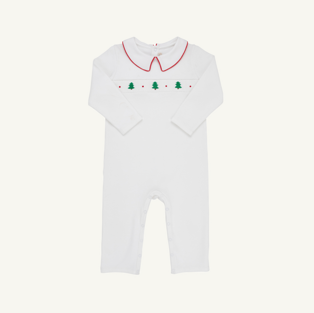 Samuel Smocked Romper - Heavy Weight