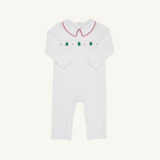 Samuel Smocked Romper - Heavy Weight