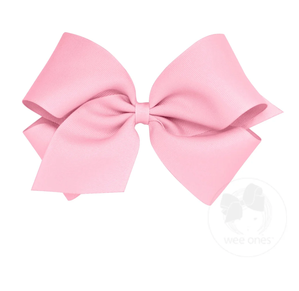 King Grosgrain Bow - Pale Pink