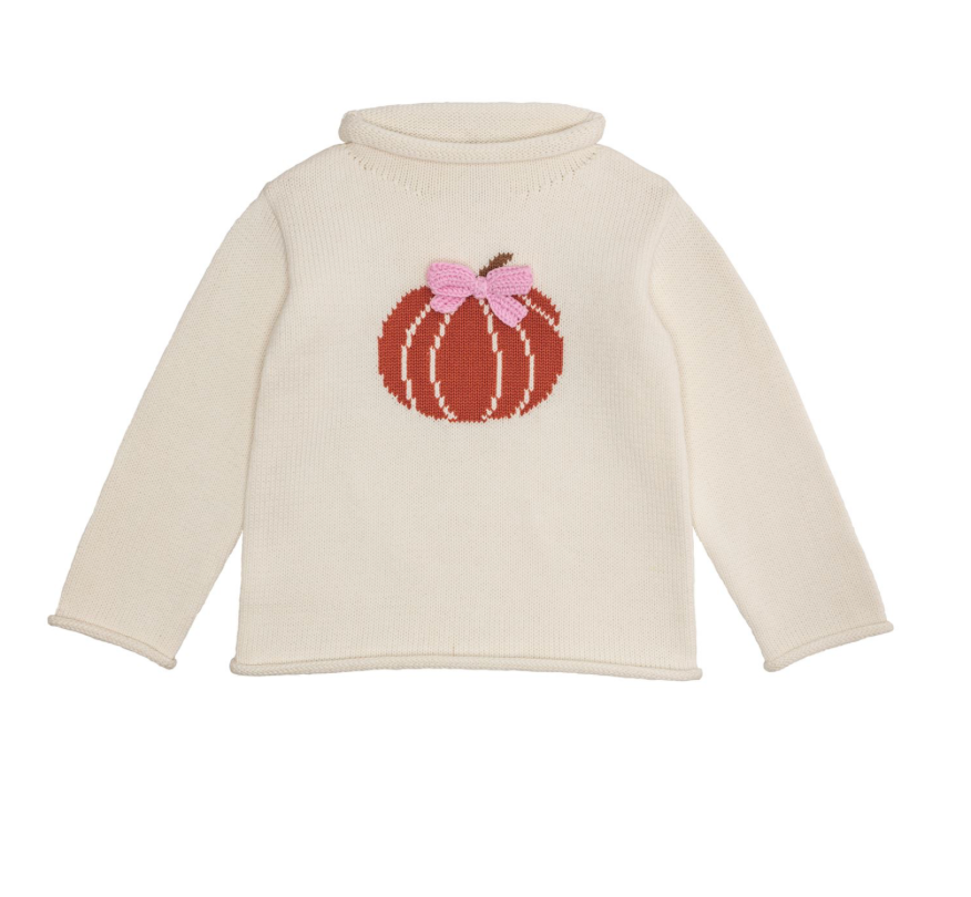 Pumpkin Roll Neck - White