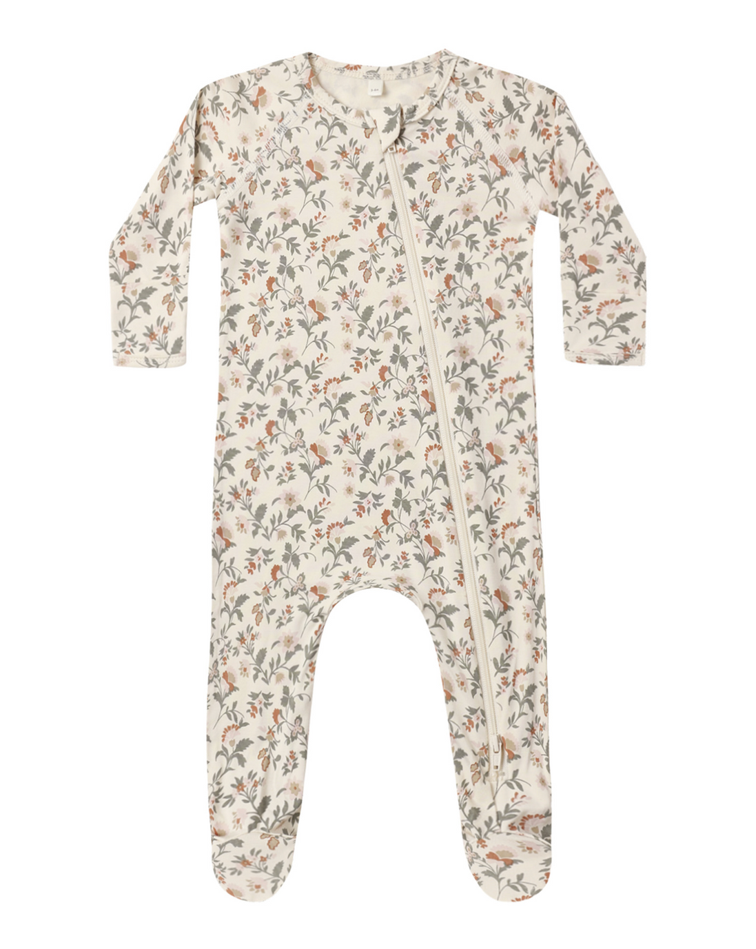 Bamboo Zip Footie Holiday Floral