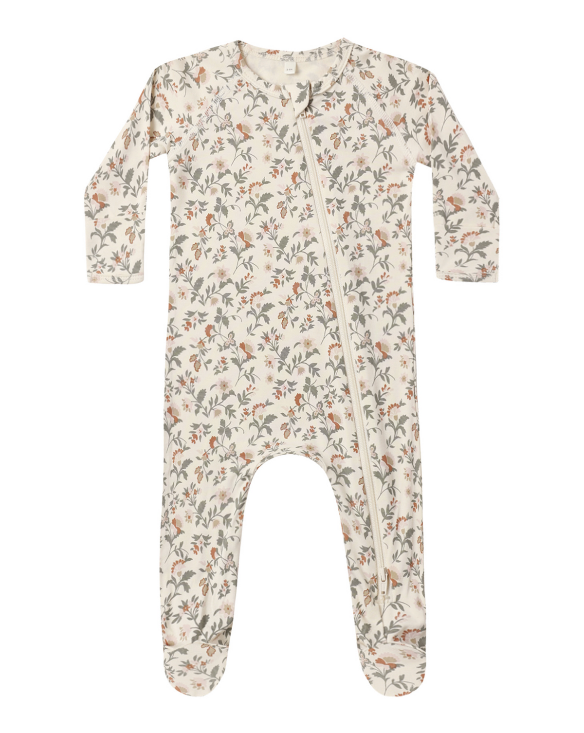 Bamboo Zip Footie Holiday Floral