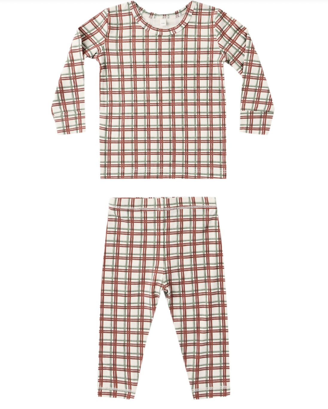 Bamboo Pajama Set Redwood Check