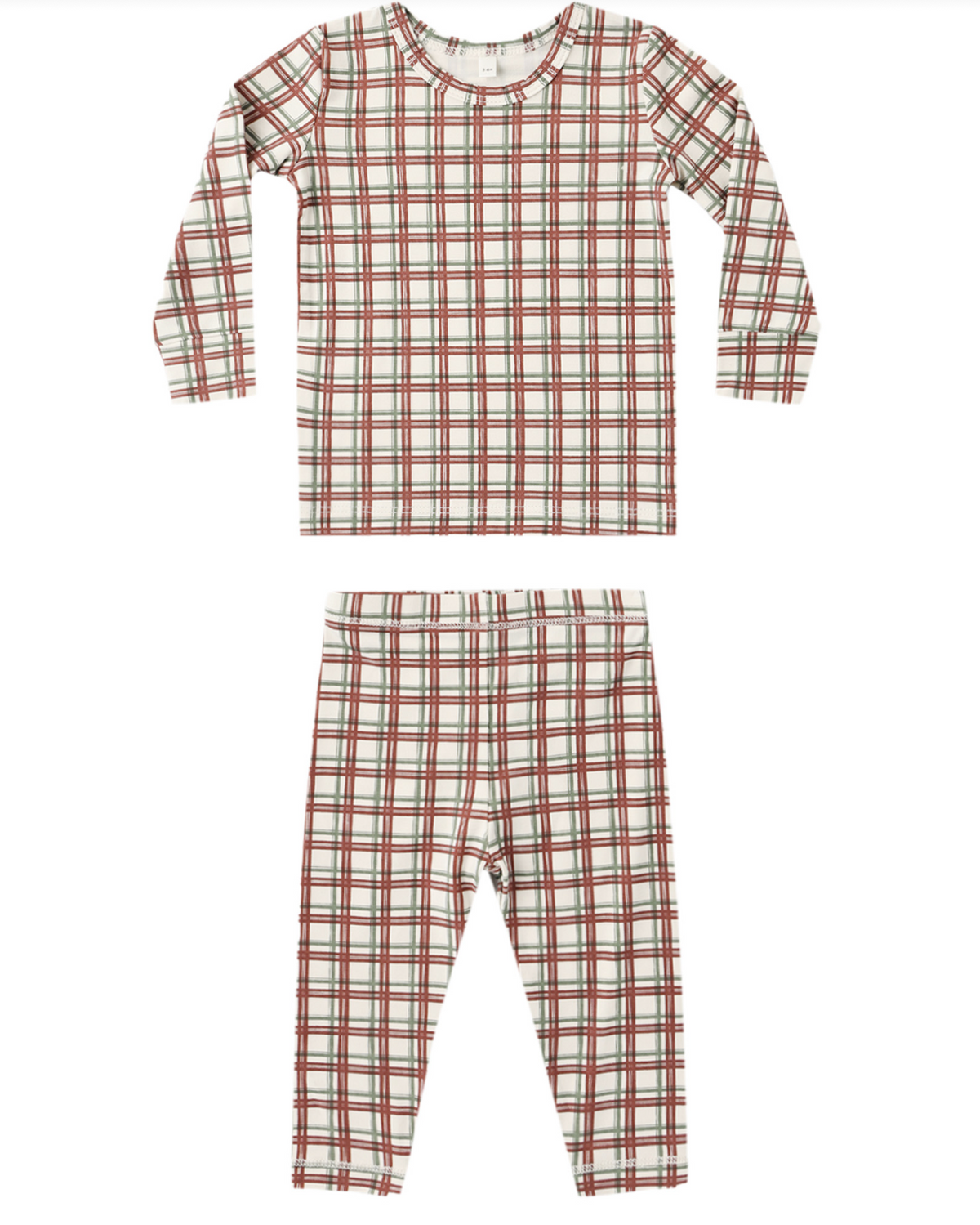 Bamboo Pajama Set Redwood Check
