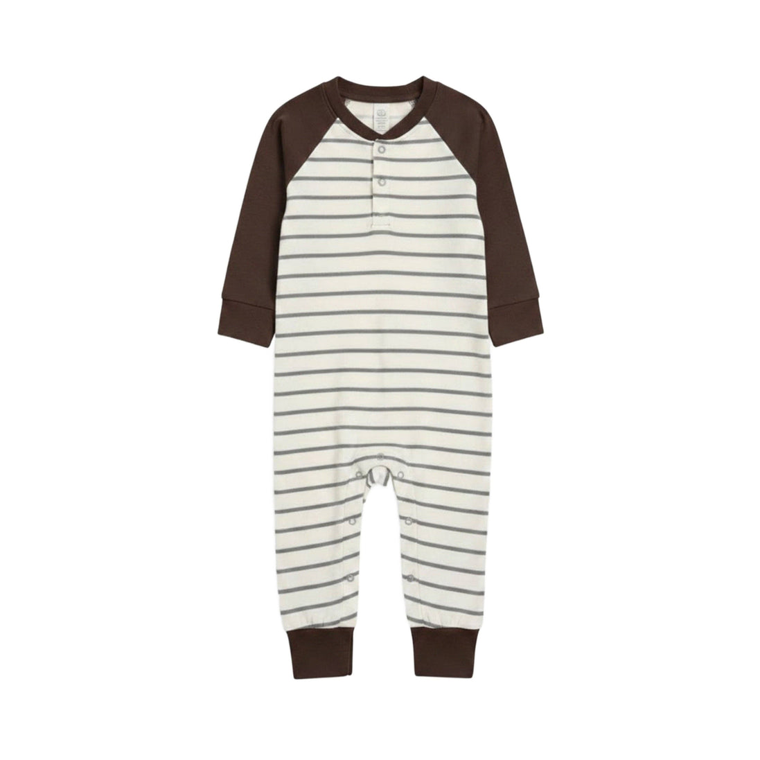 Brix Henley Romper - Bob Stripe