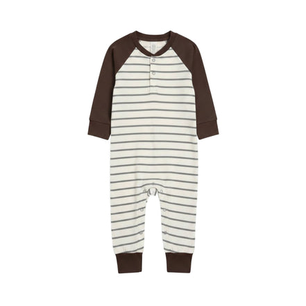 Brix Henley Romper - Bob Stripe