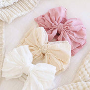 Large Ruffle Knit Bow | Sweet & Simple