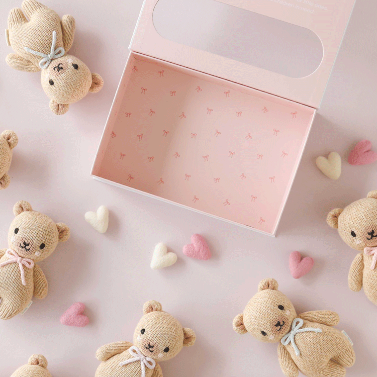 Baby Honey Bear (blush bow)