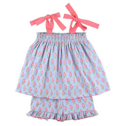 Coral Bouquet Short Set