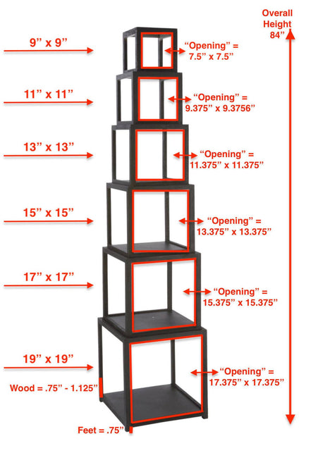 Wood Cube Risers (Set of 3 or 6)