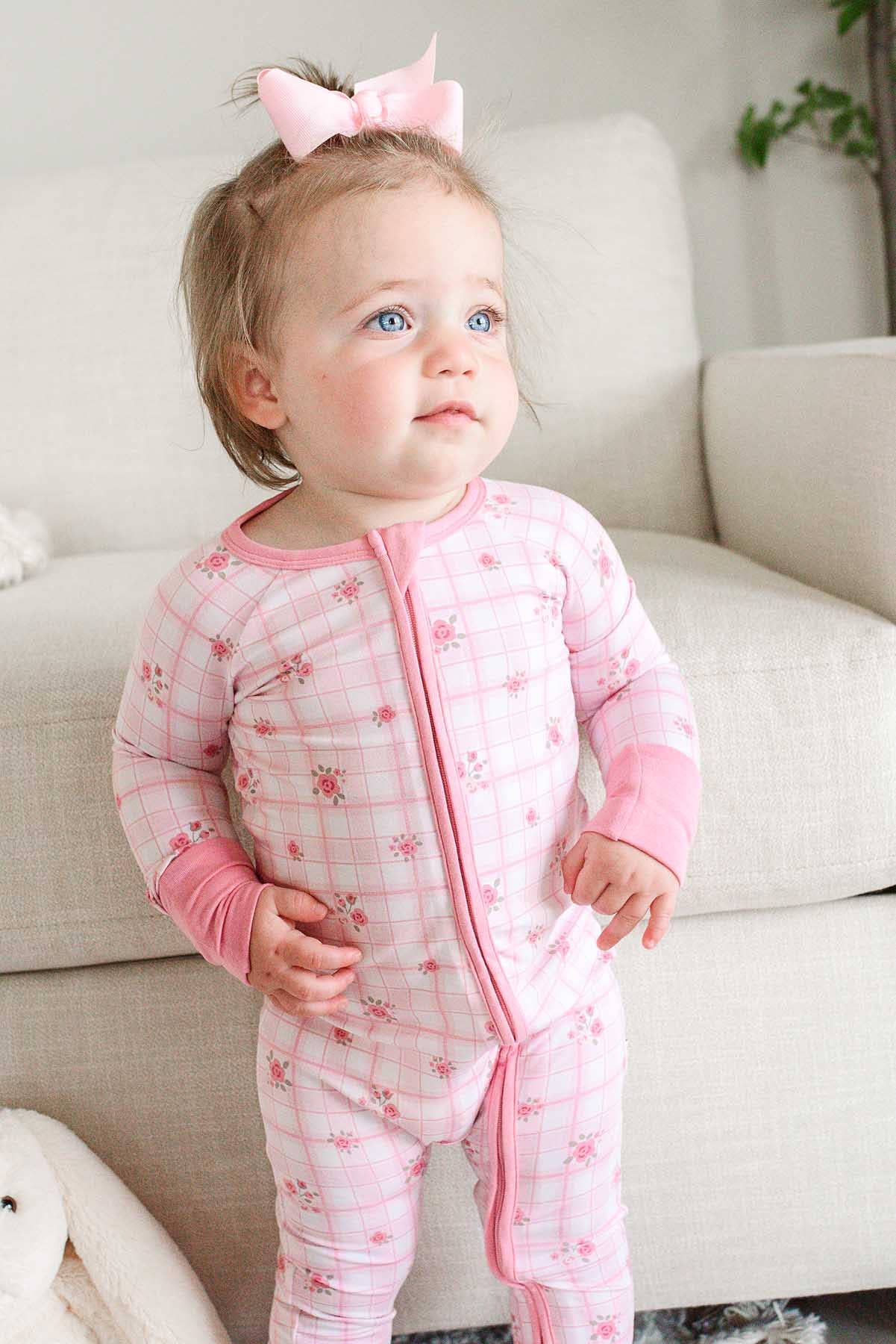Convertible Bamboo Zip Romper | Primrose Plaid