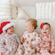 Christmas Bamboo Waffle Convertible Zipper Romper | Gingersnap