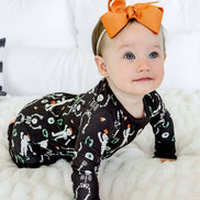 Halloween Glow-in-the-Dark Convertible Bamboo Zip Romper | Eye Want Candy