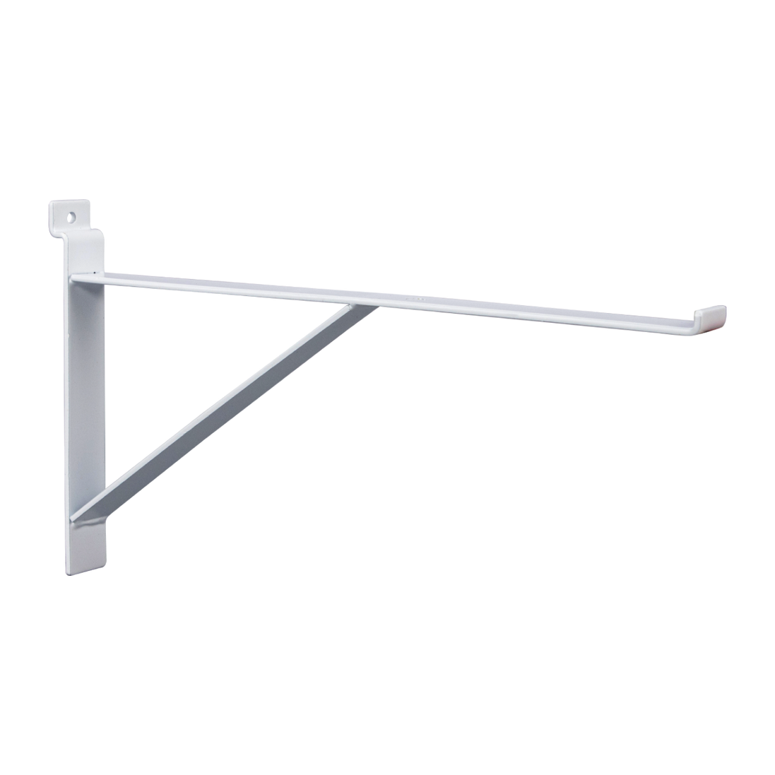 12" White Contemporary Shelf Bracket For Slatwall