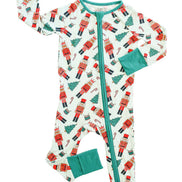 Bamboo Convertible Zipper Romper | Toy Soldier Green