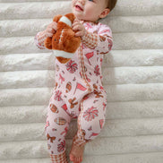 Convertible Bamboo Zipper Romper | Huddles & Cuddles Pink