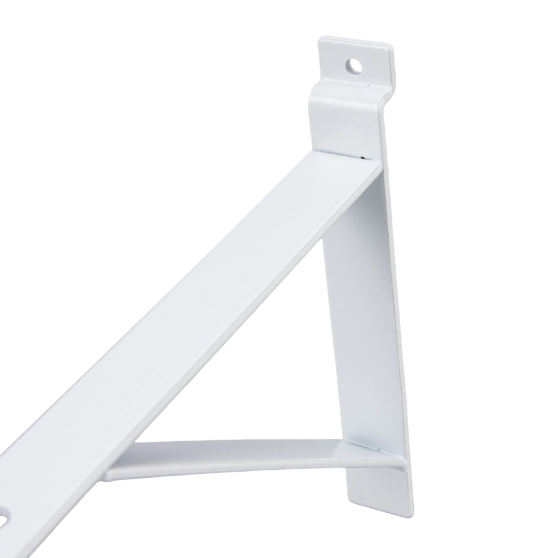 12" White Contemporary Shelf Bracket For Slatwall