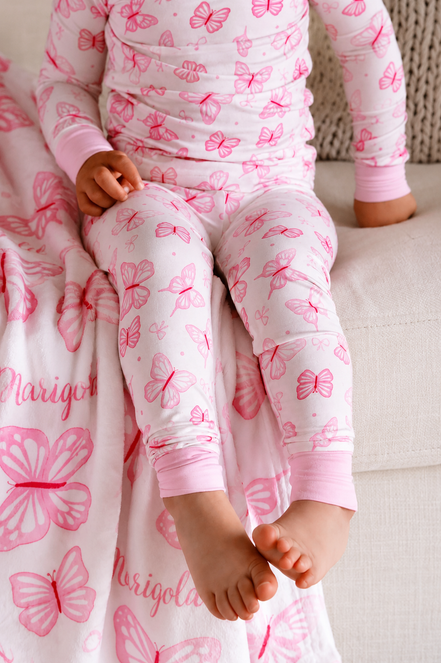 Two-Piece Bamboo Pajama Set | Blooming Butterflies