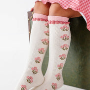Posie Knee Socks - Old Rose