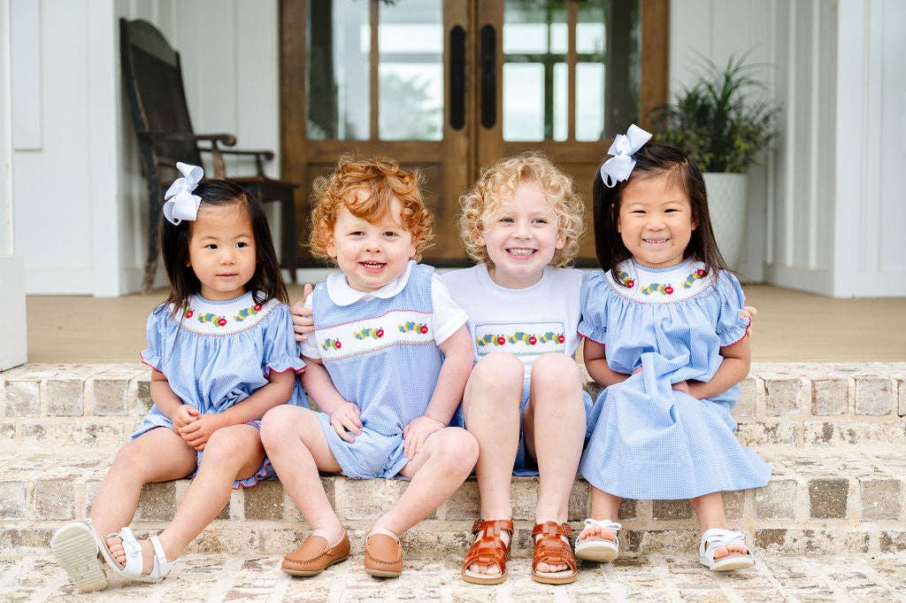 Back to School Caterpillar Smocked Beau T-Shirt/Shorts Set