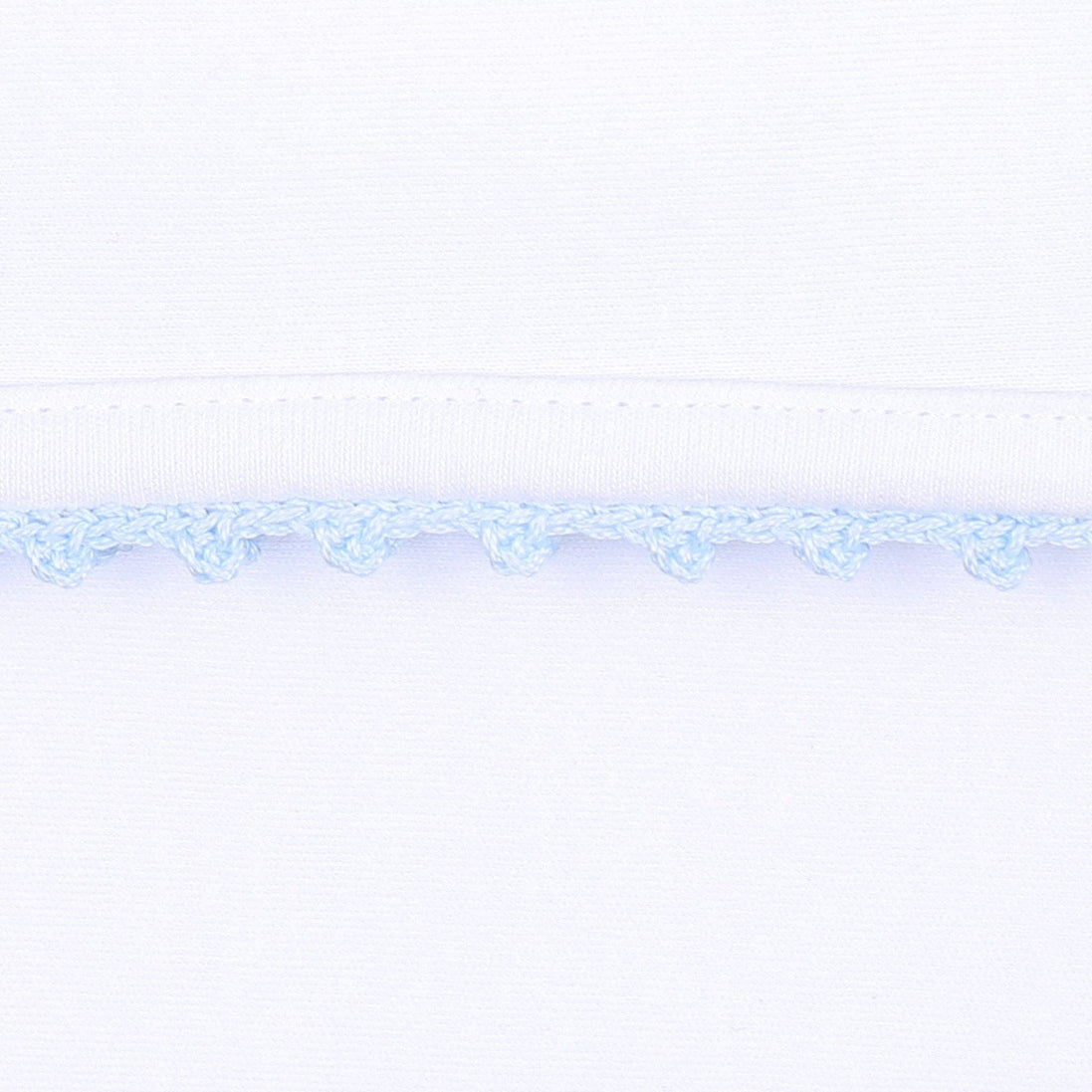 Baby Joy Gown with Blue Crochet Trim