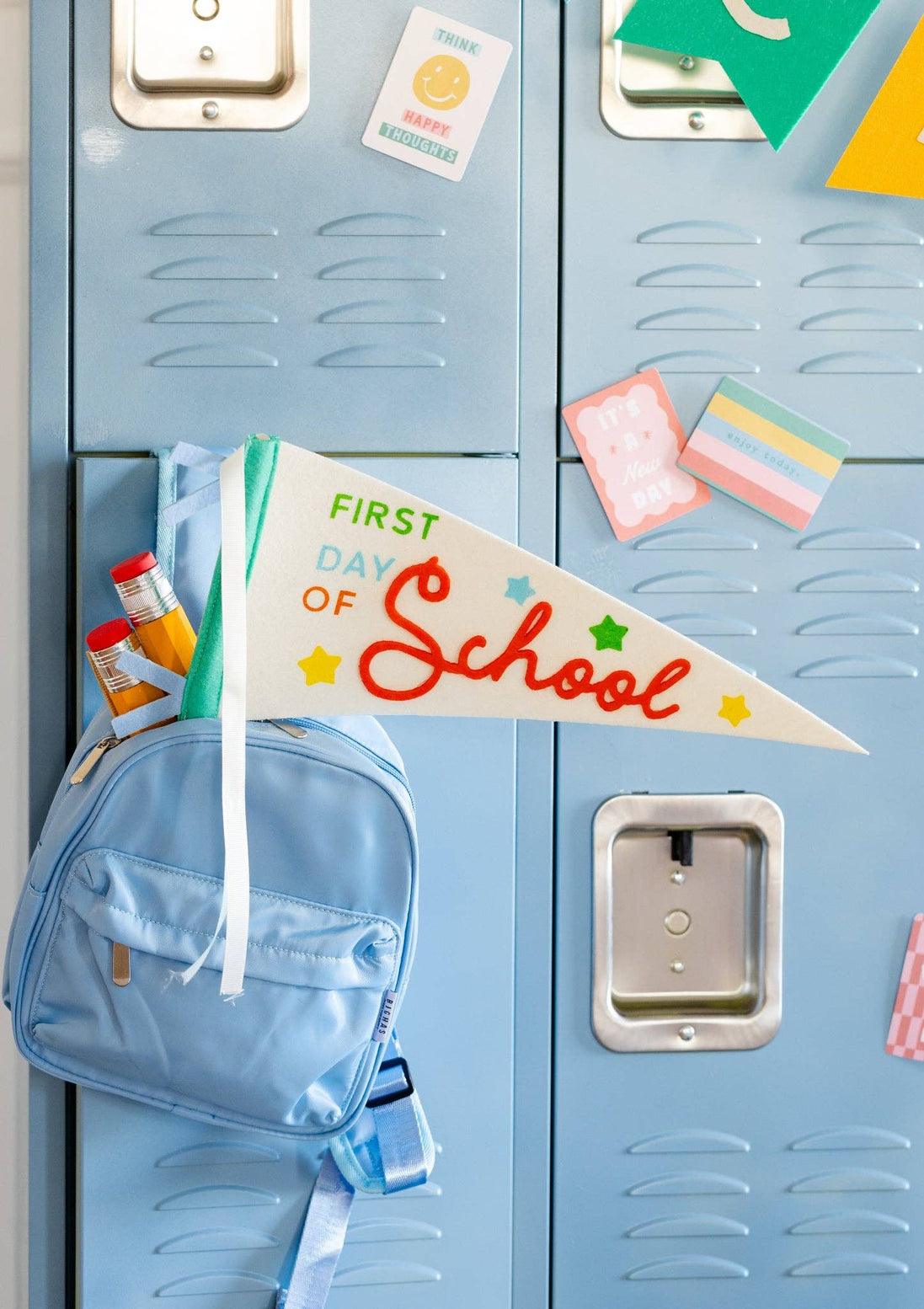 First Day Felt Pennant - White