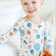 Bamboo Two-Piece Pajama Set | Huddles & Cuddles Blue