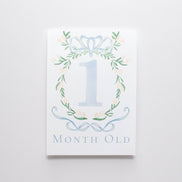 Baby Milestone Scripture Cards for Memory Keeping/ baby book (Blue)