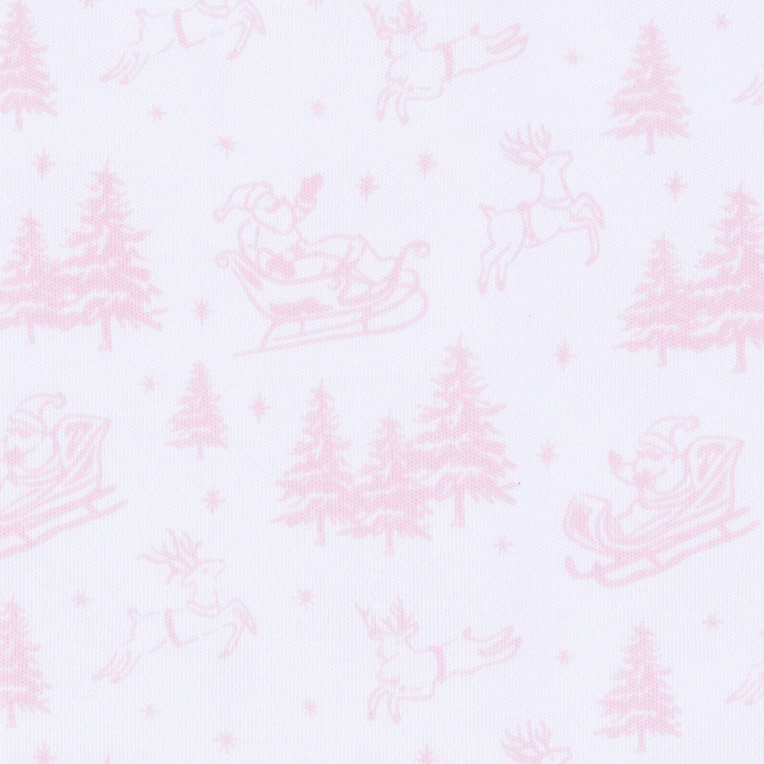 Holiday Toile Footie - Pink