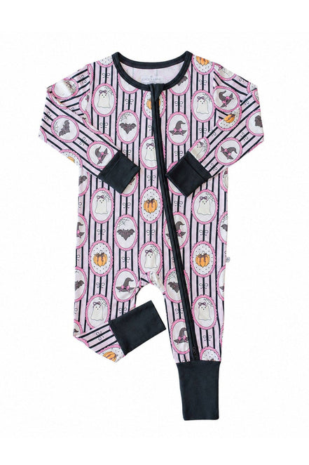 Halloween Glow-in-the-Dark Convertible Bamboo Zip Romper | Galloween