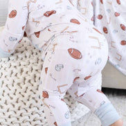 Tiny Touchdowns Convertible Zip Romper | Neutral