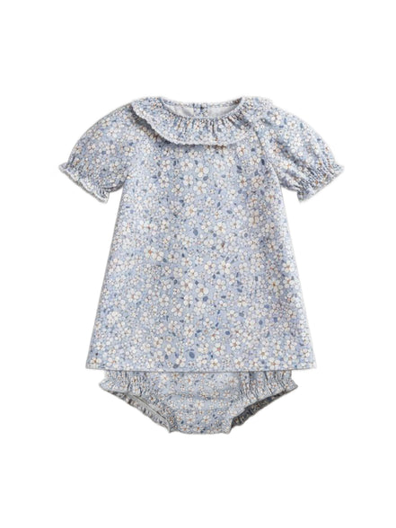 Bess Poplin Ruffle Collar Shirt and Bloomer Set