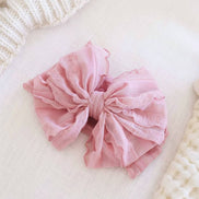Large Ruffle Knit Bow | Sweet & Simple